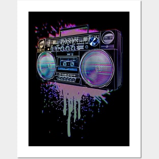 80s Boom Box Splat Posters and Art